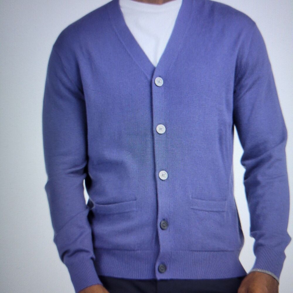 Greyson Sweater Cheyenne Cardigan XL Honeycreeper Purple Merino Wool Sweater NWT